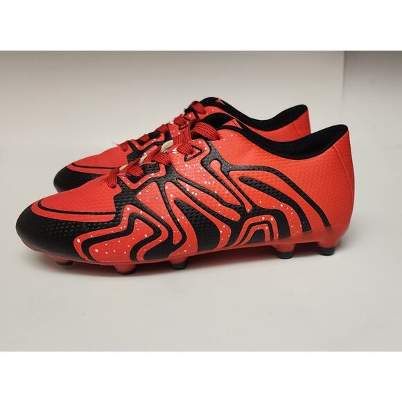 Dream Pairs Youth Soccer Cleats Red Black Swirls/Silver Specks Size US 5 - Picture 4 of 15